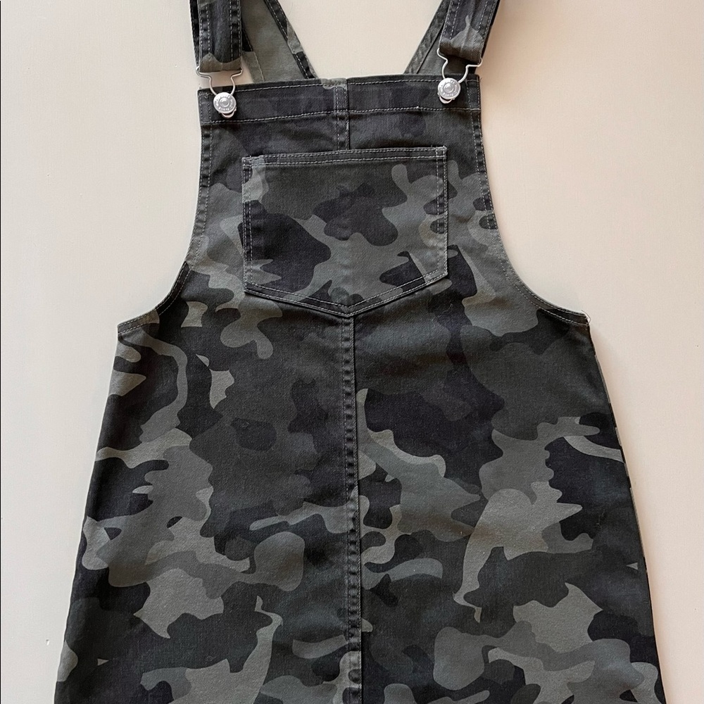 Wild Fable Camo Jumper Frayed Hem Kids XS 10/12 Girls Spring Overall Dress